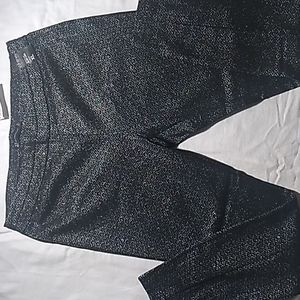NWT New York and Company XL pull-on pants in black sparkle pattern